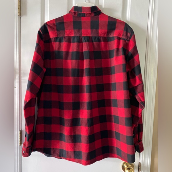 2XL Tall Eddie Bauer Red & Black Plaid Shirt. - Picture 2 of 8